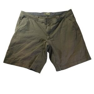 Gander‎ Mountain Cargo Shorts 40 Olive Green Outdoor Hiking Zip Pocket Utility
